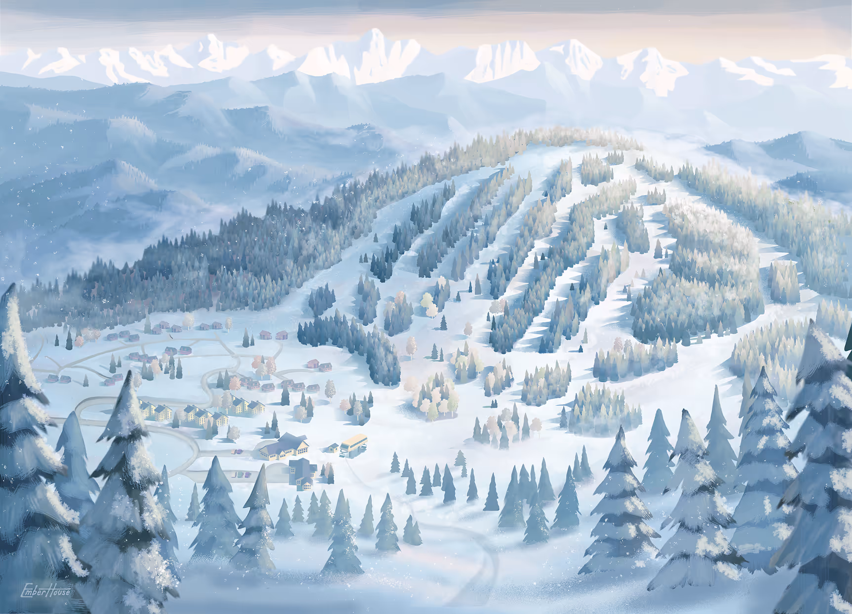 Granby Ranch winter illustrated map