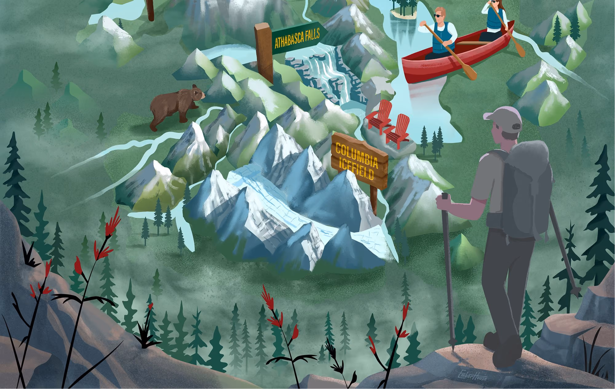 Jasper NP Overview Map