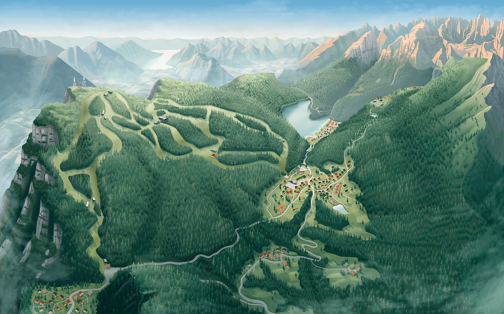 Dolomiti Paganella Bike park trail map