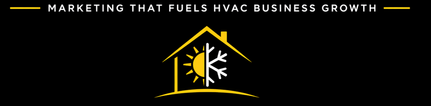 House icon split with sun for warmth and snowflake for cooling, under the text Marketing That Fuels HVAC Business Growth.