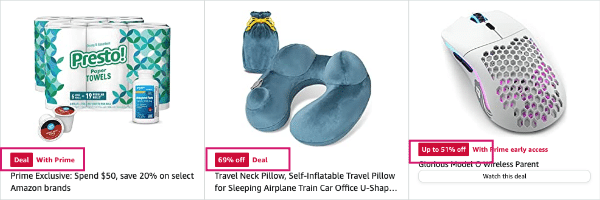 Amazon lightning deal tags