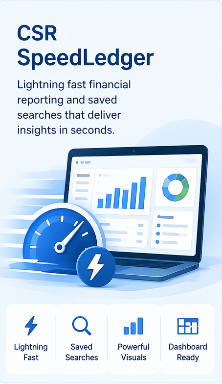 Conceptual illustration for CSR SpeedLedger: a fast, reporting-ready financial data layer