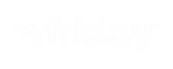 Logo of the brand mFriday in white text on a black background.