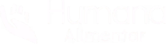 Humana Alimentar logo with a stylized hand icon.