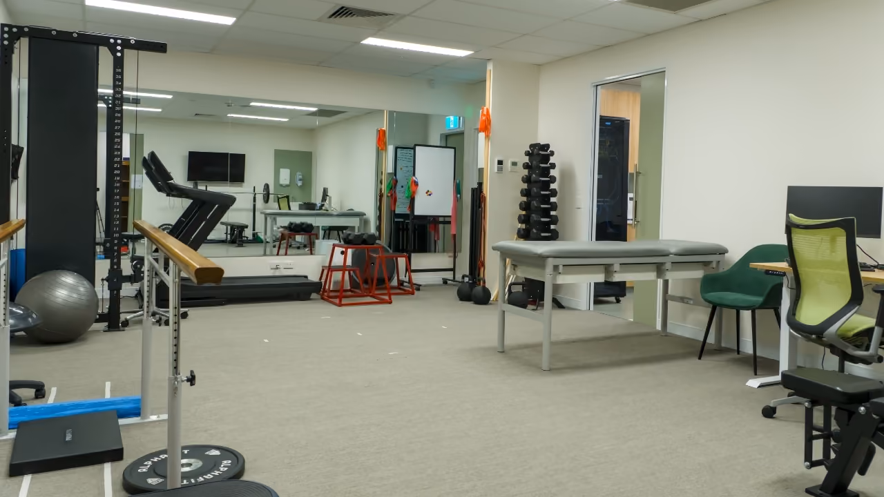 iHealth's on-site gym facility.