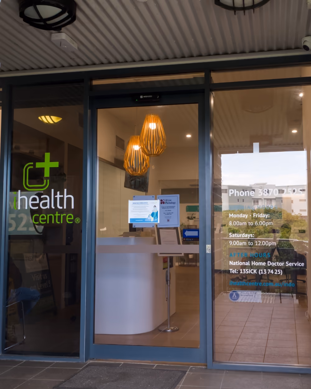 iHealth's front doors.