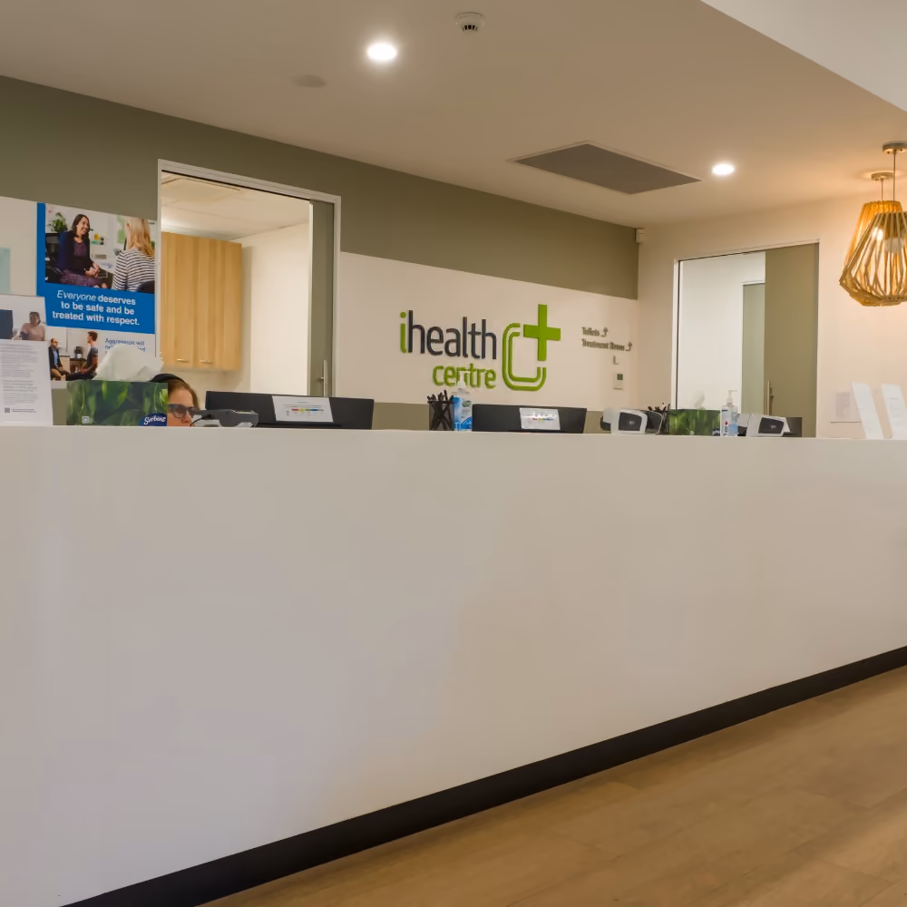 Front reception desk.