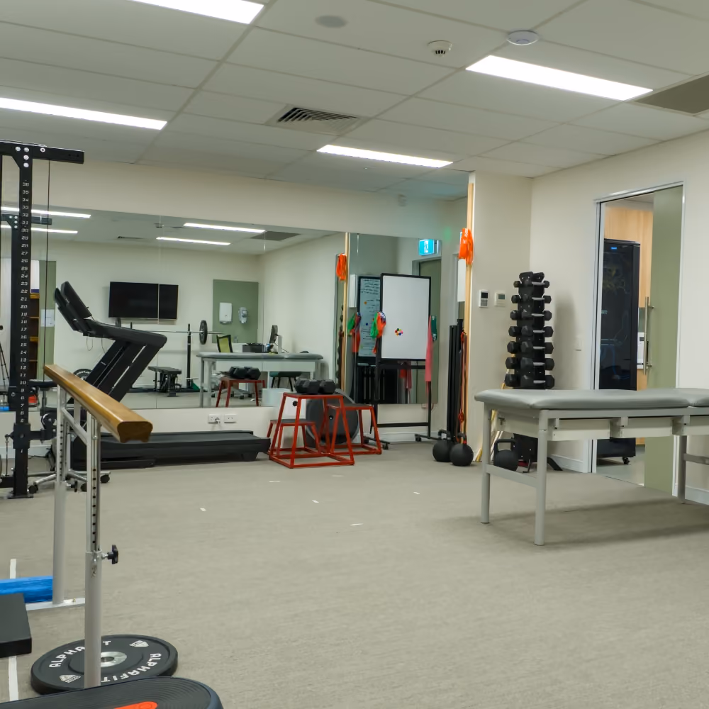 iHealth's on-site gym facility.