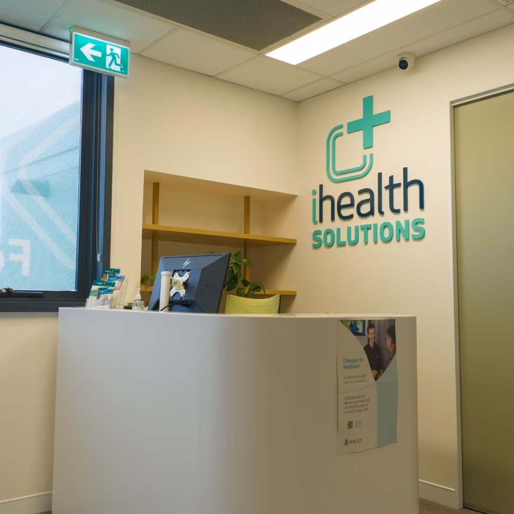 iHealth Solutions waiting room for allied health appointments.