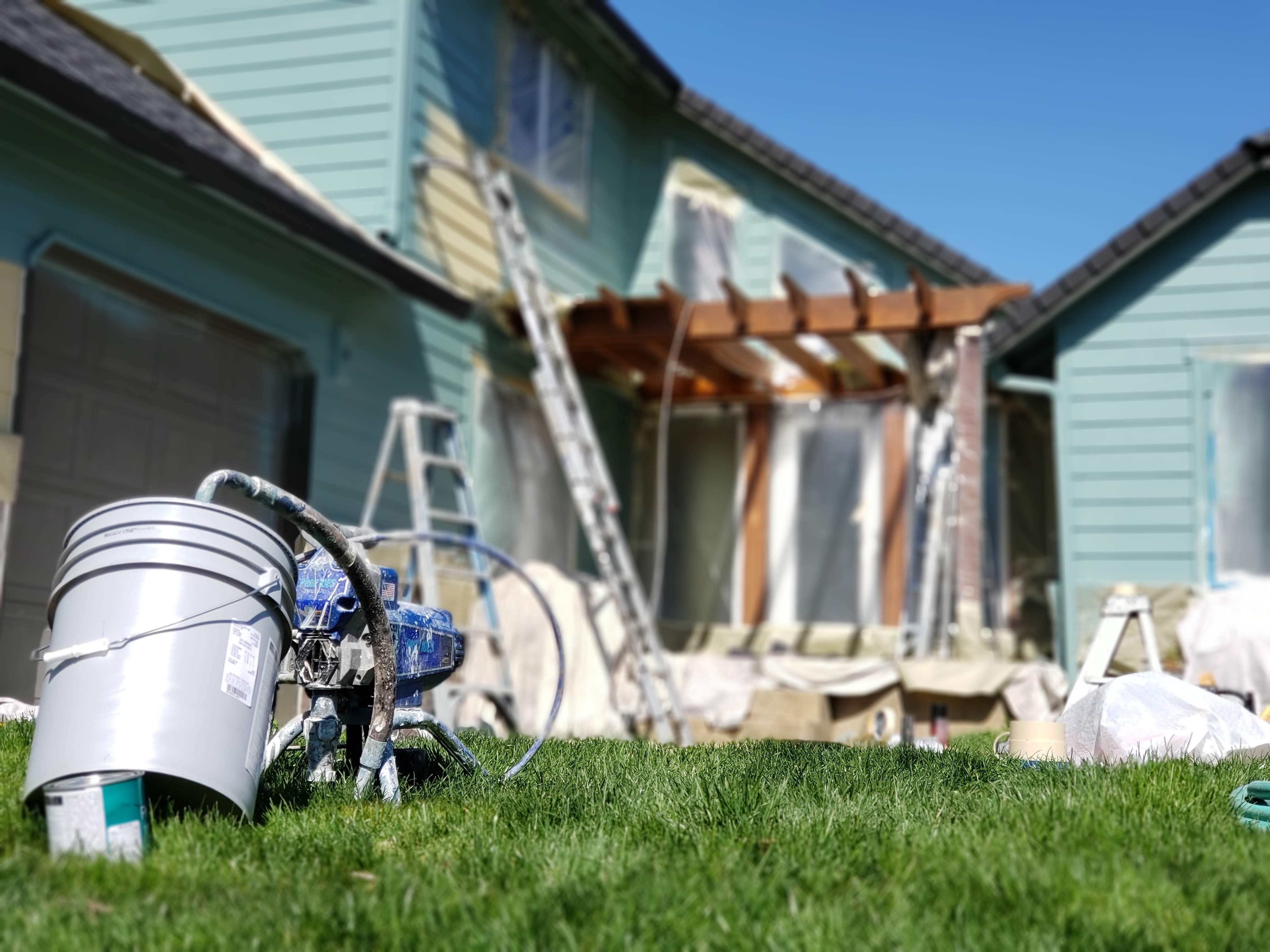Exterior of home freshly painted by D'S Painting LLC — clean trim and body coat, Oregon