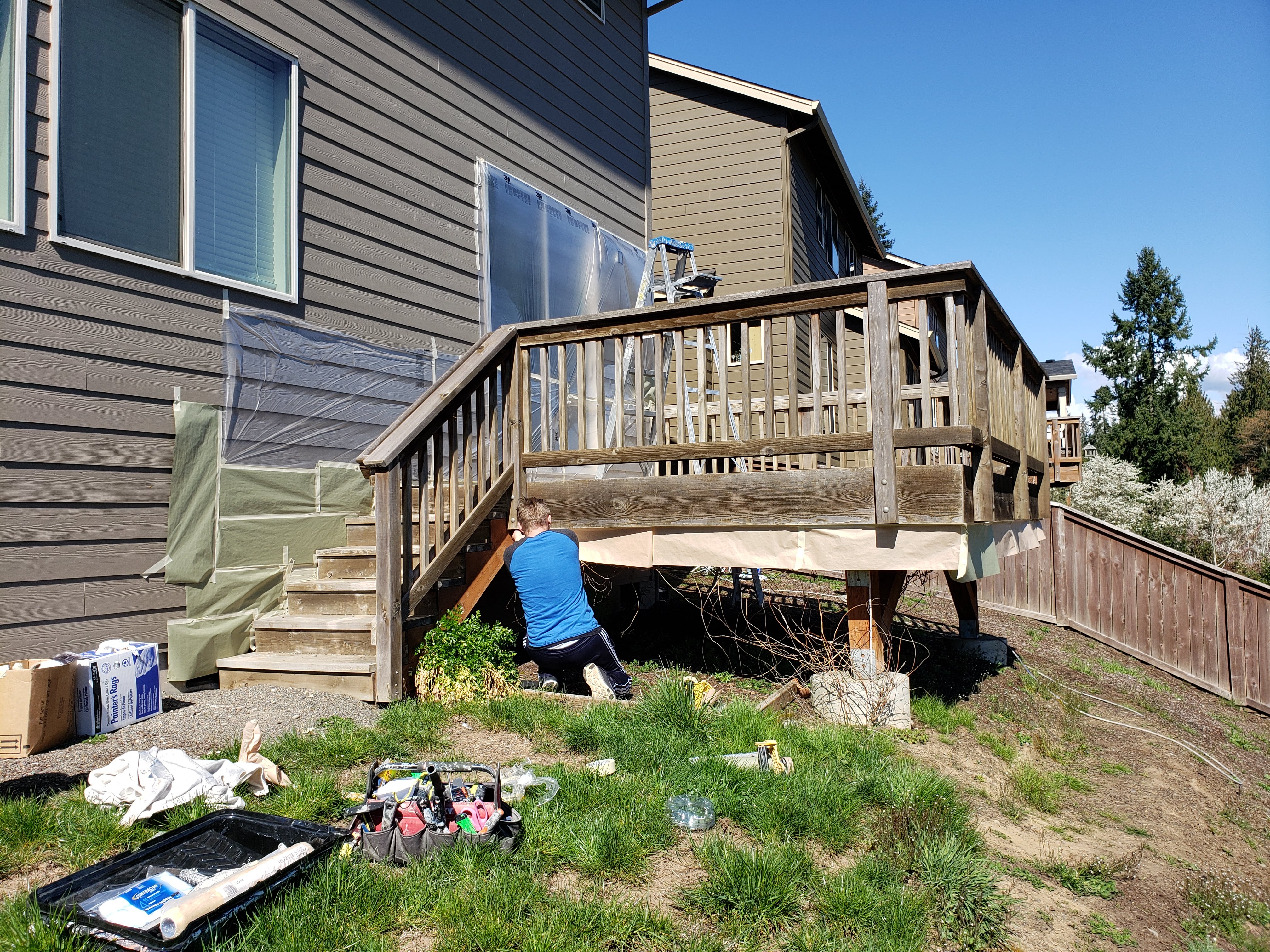 Exterior painting in progress by D'S Painting LLC — quality craftsmanship on Oregon residential property