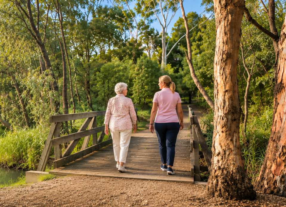 Older person receiving support at home