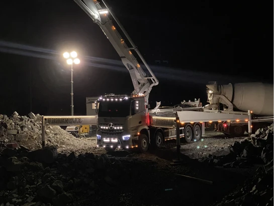 Betonin pumppaus palvelu - kuljetus vedenoja oy – kalustokuva