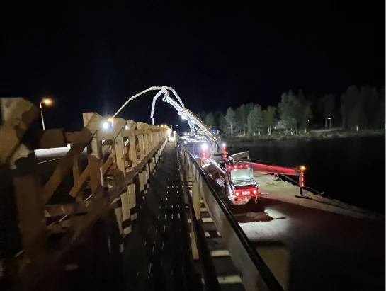 Betonin pumppaus palvelu - kuljetus vedenoja oy – kalustokuva