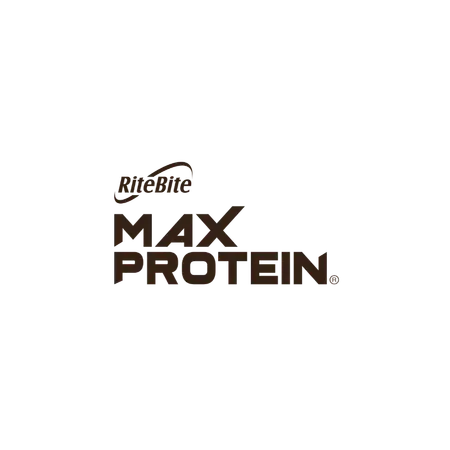 Logo of Max Protein, brand name text in bold uppercase letters.