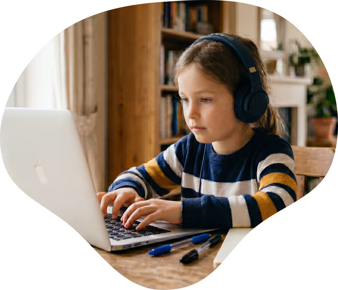 Student with dysgraphia using a laptop for writing support