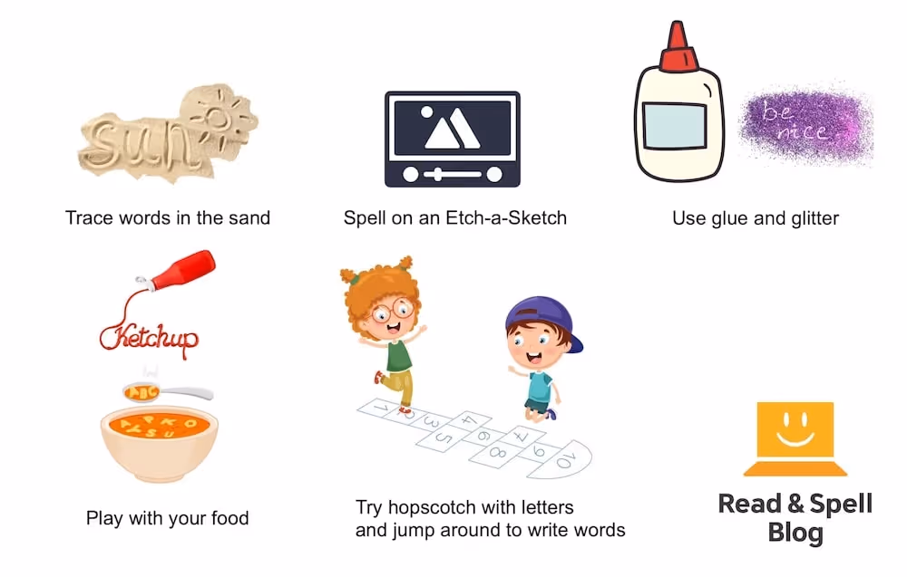 Different fun activities you can try to make spelling more fun