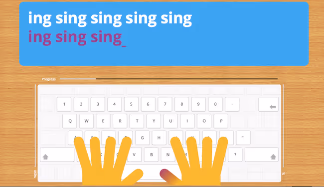 Learning to type and spell online