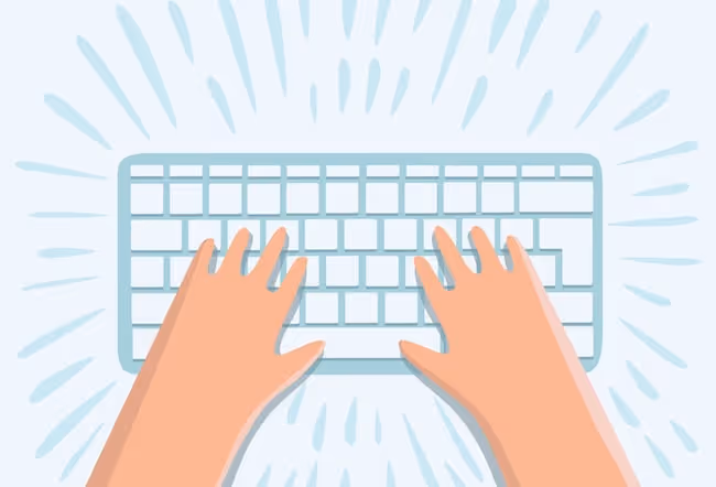 Touch typing vs two finger typing