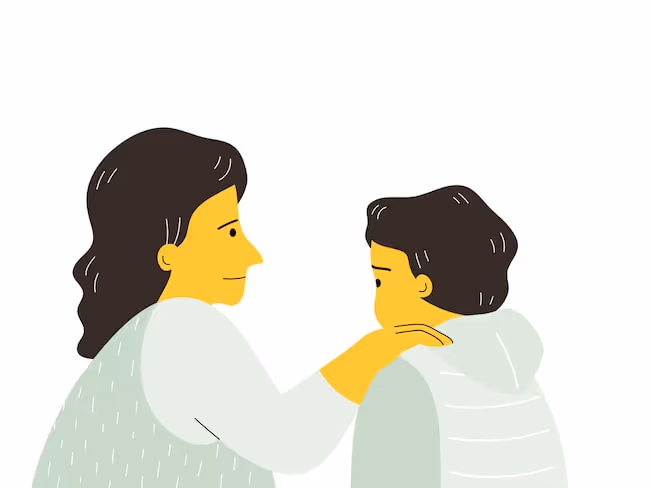 How to help a child with ADHD boost low self-esteem - mother comforting child