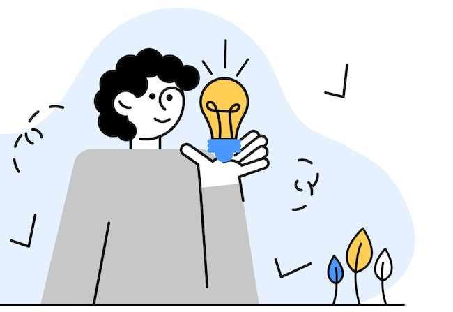Understanding ADHD strengths and benefits - woman holding a light bulb