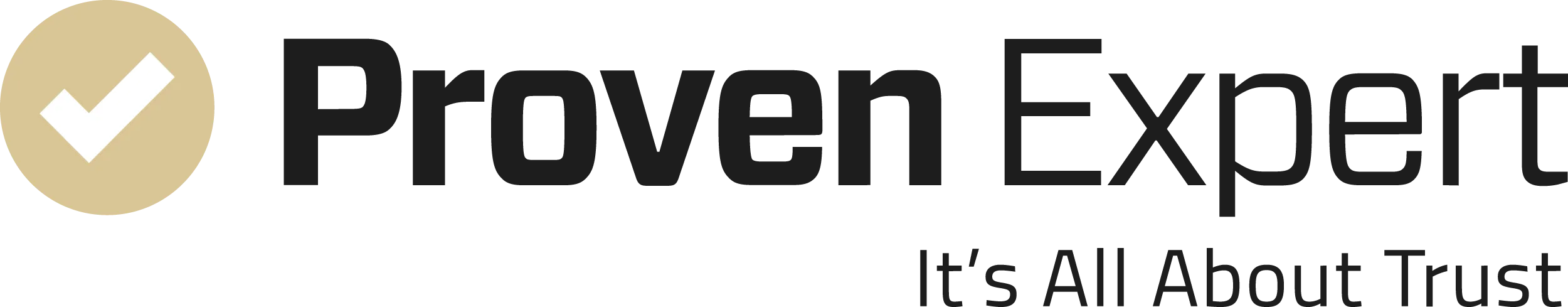 Proven Expert logo with a white checkmark inside a gold circle and tagline It’s All About Trust.