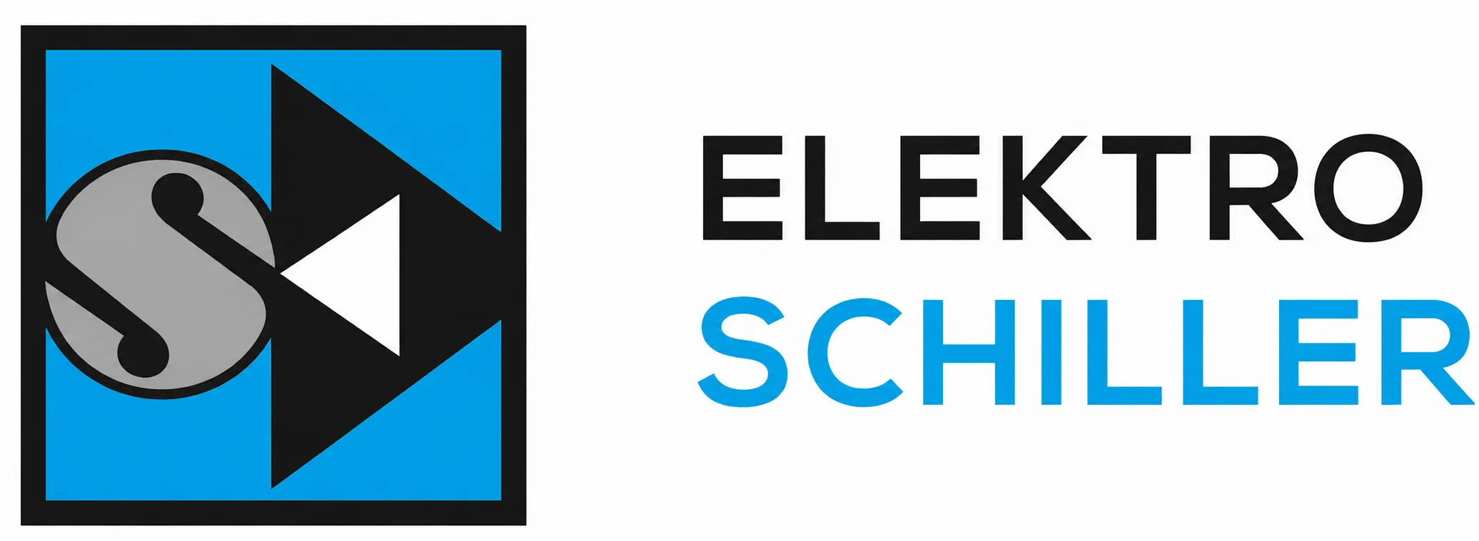 ELEKTRO SCHILLER logo with a blue and black geometric icon and company name text.