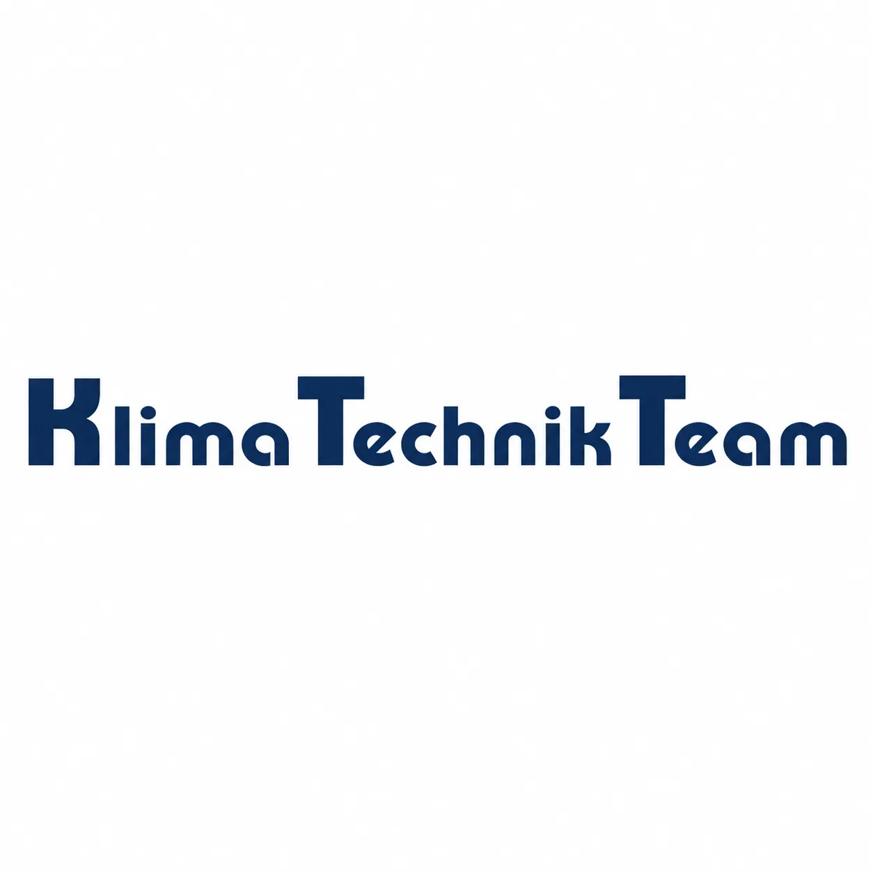 Text reading Klima Technik Team in dark blue on white background.