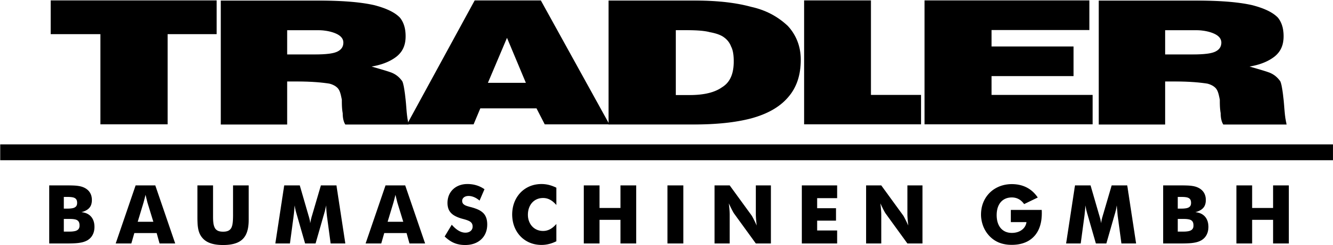 TRADLER BAUMASCHINEN GMBH company name in bold black text with underline
