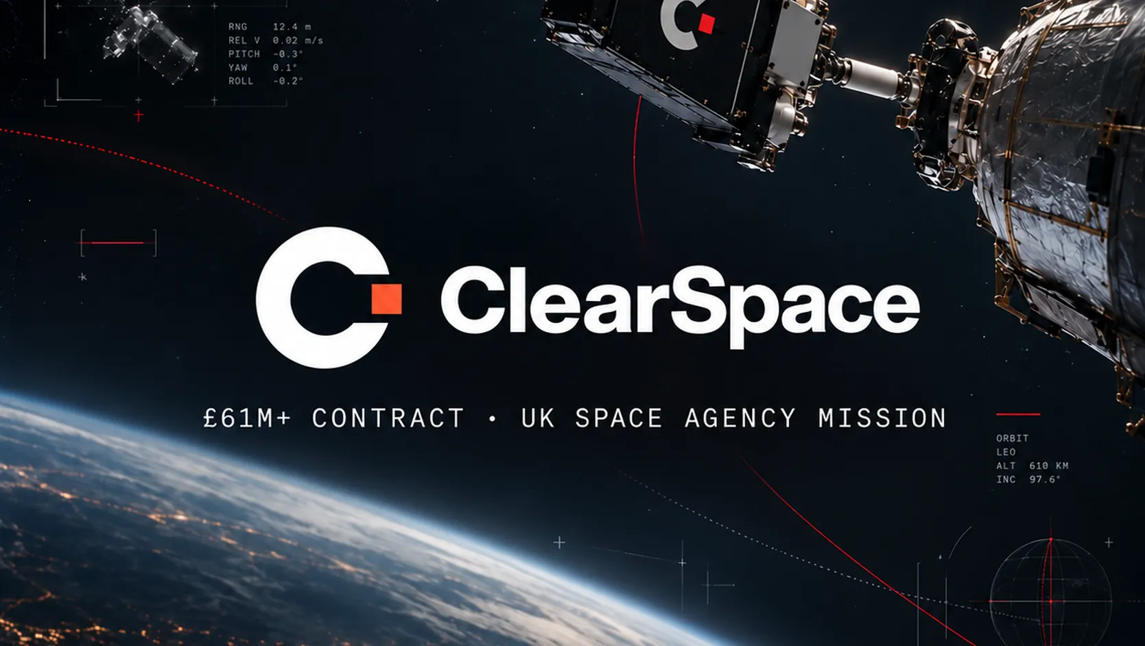 CLEARSPACE SECURES £61M+ UK SPACE AGENCY CONTRACT