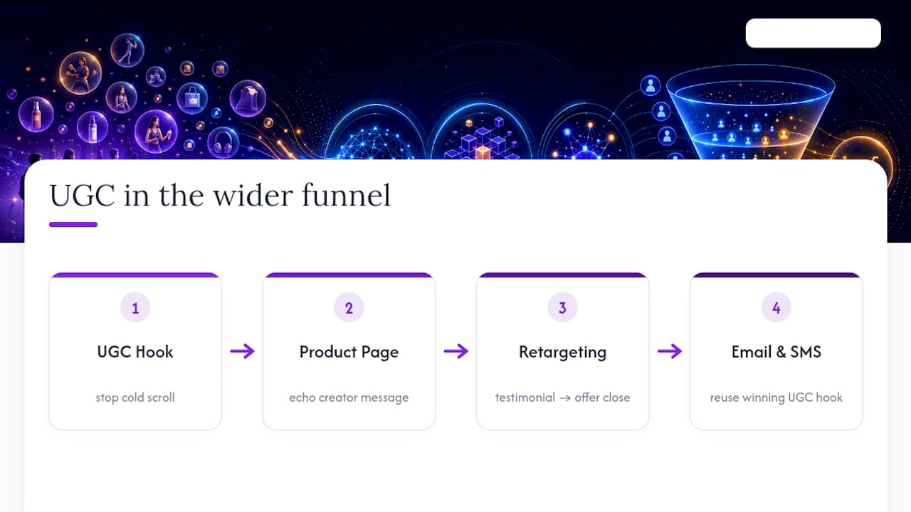 Where UGC ads sit in the wider funnel — overview diagram