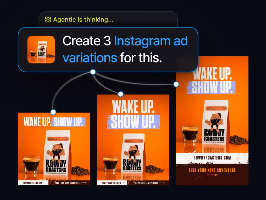 Ad and video assets generated in Kittl