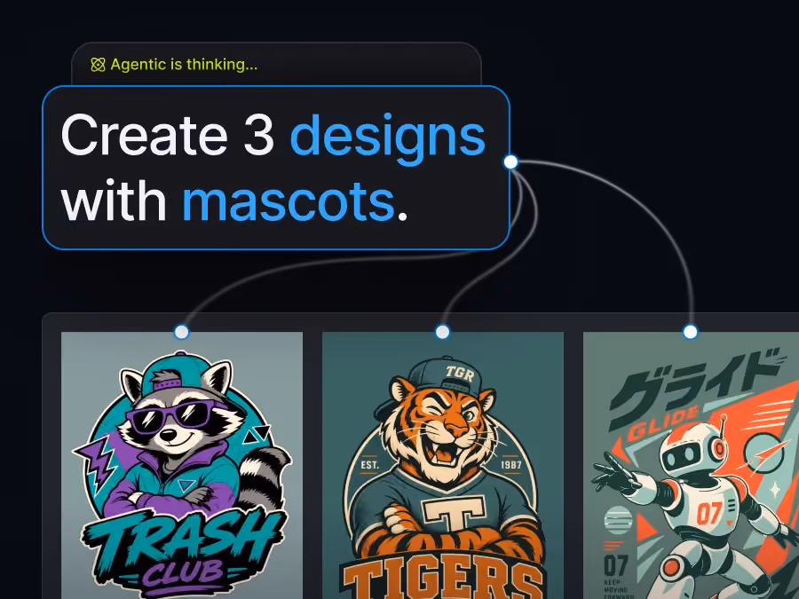 Apparel design generated by Kittl's AI agent