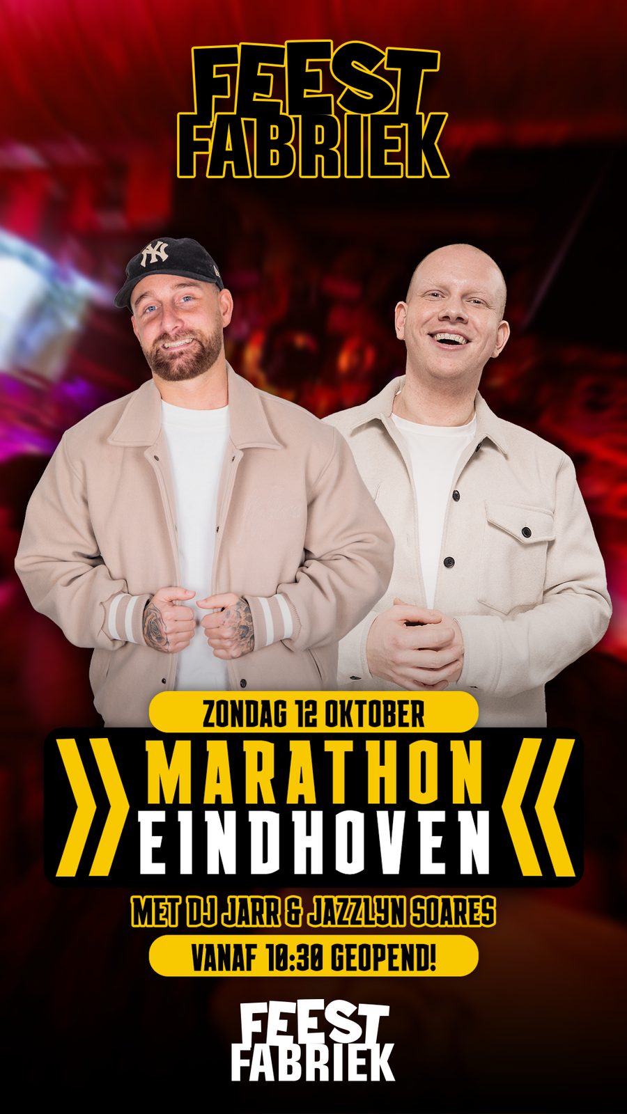 Marathon Eindhoven - evenementenflyer voor FeestFabriek