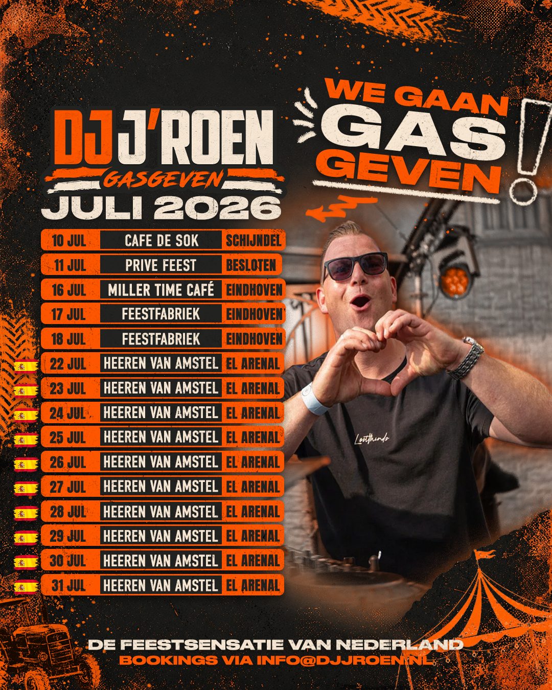 Zomerplanning juli - social media maandplanning voor een dj