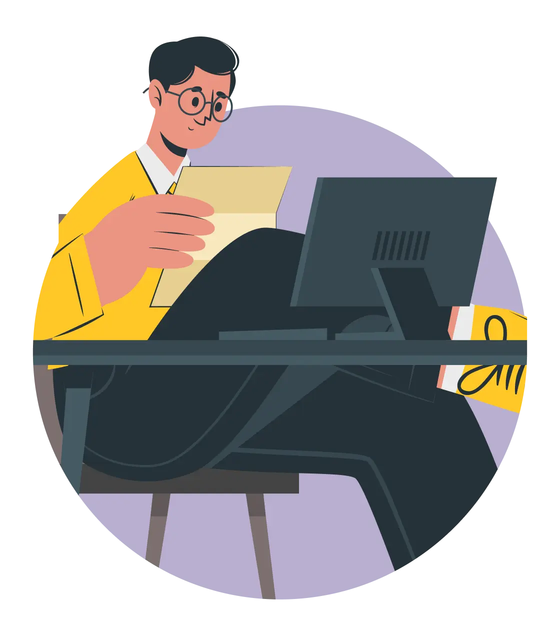Illustration showing a step in how askporter works