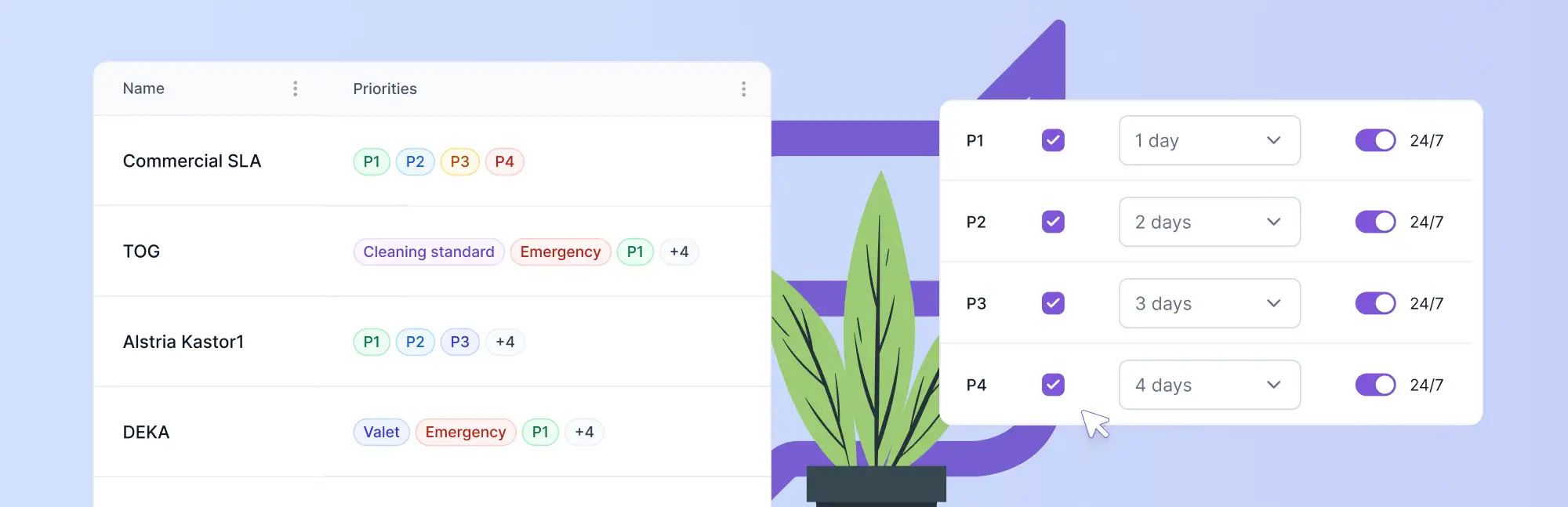 Illustration representing customisable settings
