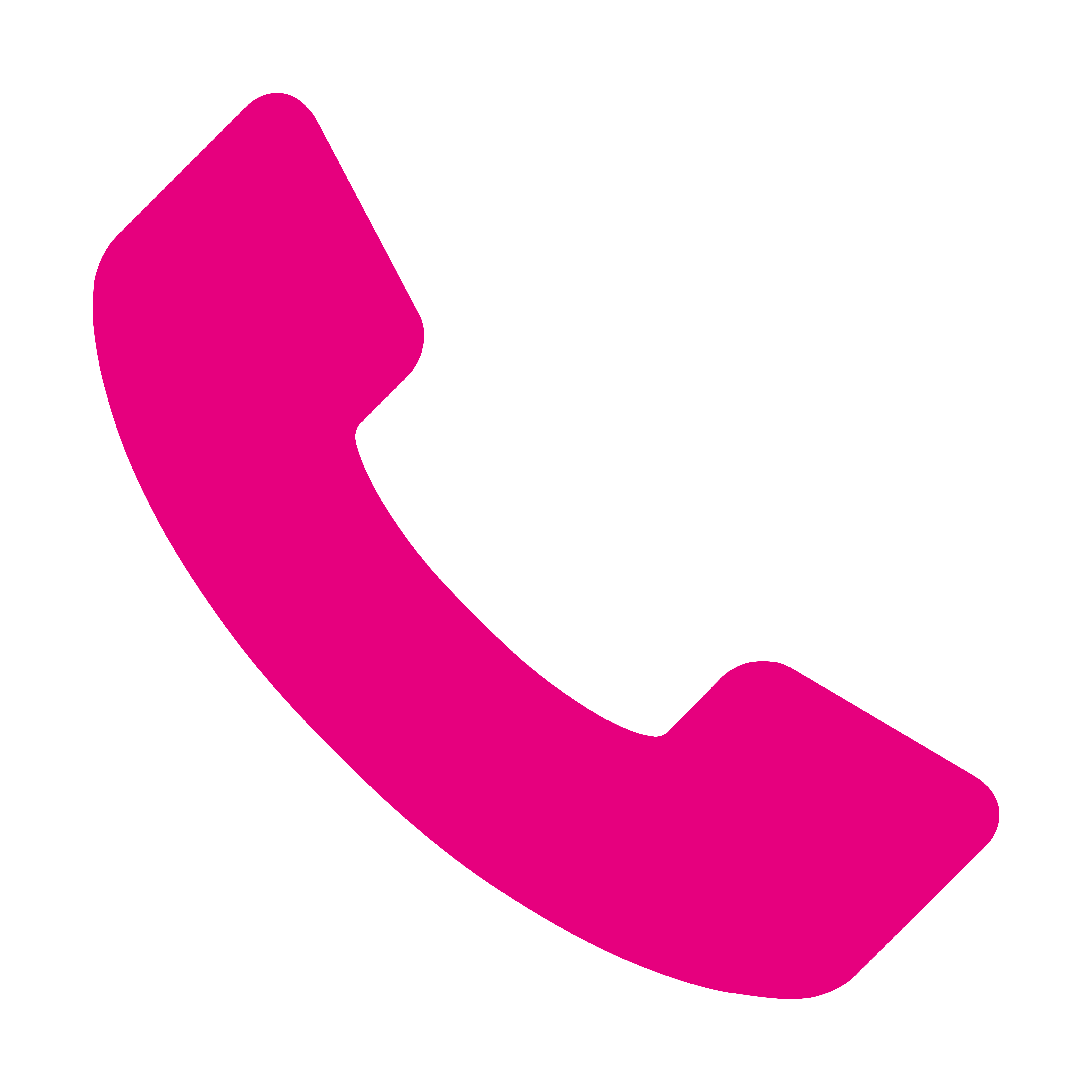Pink Telefonhörer-Symbol auf schwarzem Hintergrund.