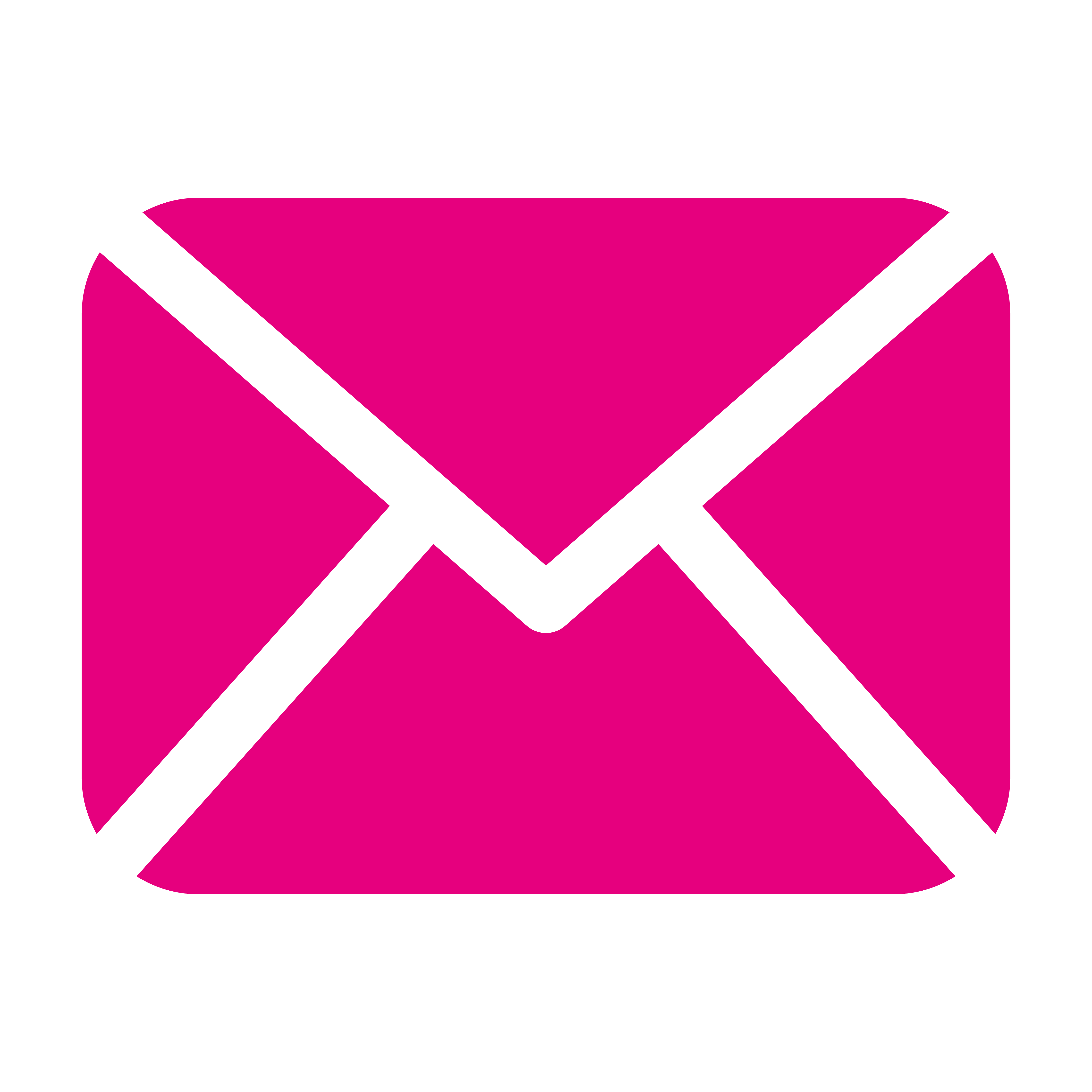 Pink umschlag symbol auf schwarzem hintergrund