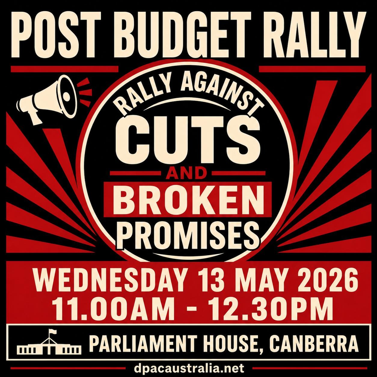 Post Budget Rally Poster