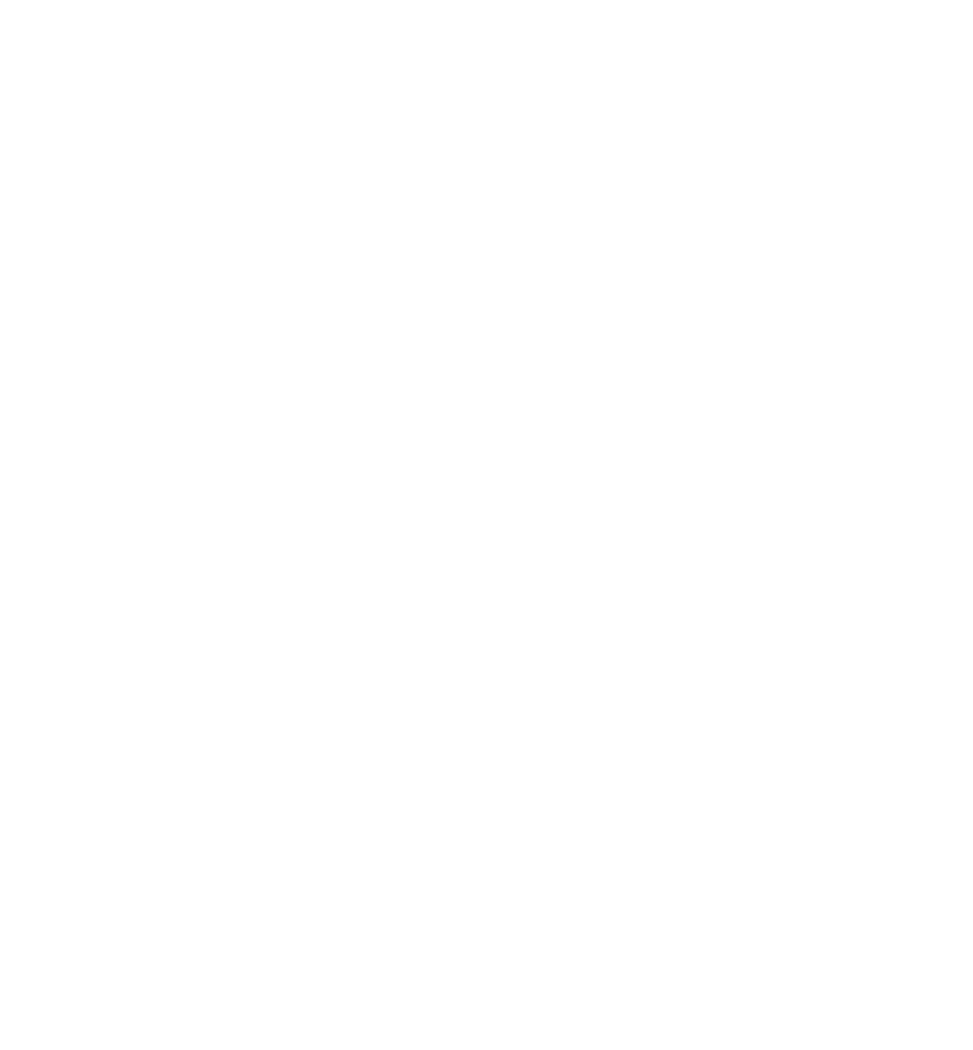 White right-pointing triangle with a separate curved shape on black background.