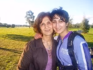 Gabriela Georges with her Mum, on her 18th birthday.