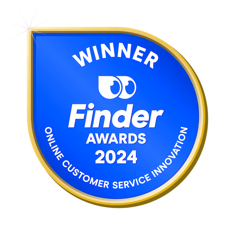 Finder Innovation Awards - Winner, Online Customer Service Innovation — Bare award logo