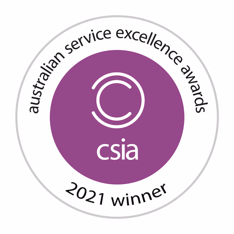 Customer Service Institute of Australia - Winner, Customer Service Organisation of the Year (Small) — Bare award logo