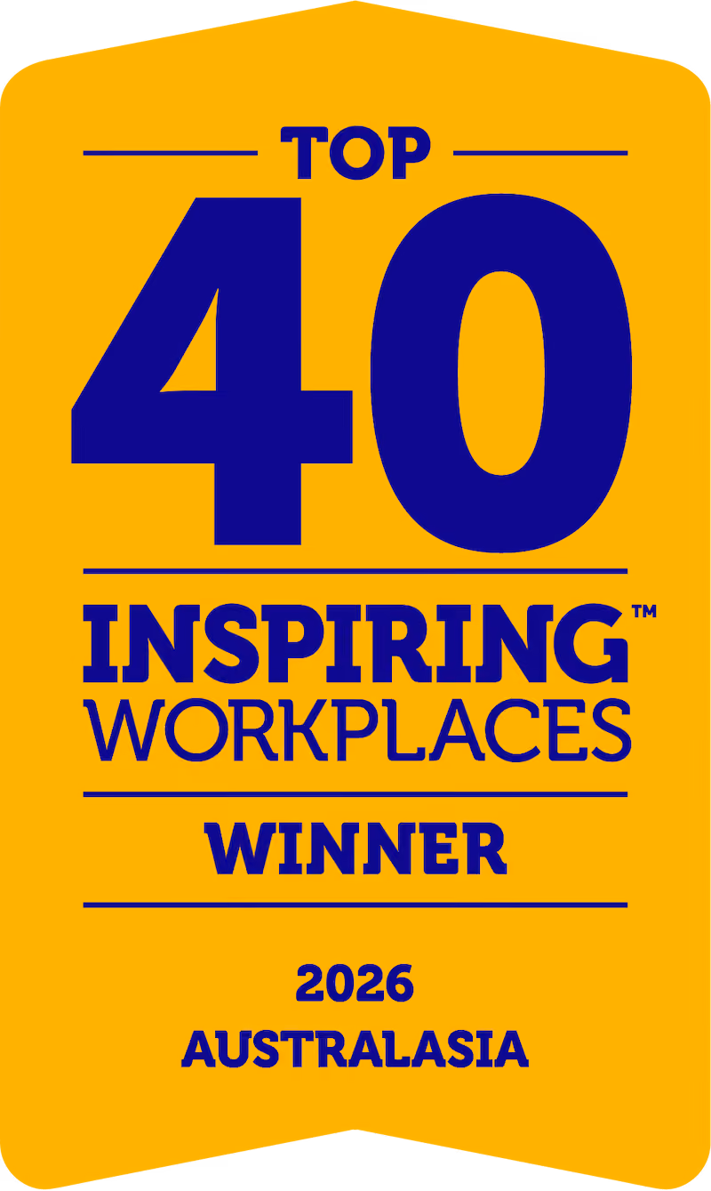 2026 Australasian Inspiring Workplaces - 4th place overall — Bare award logo