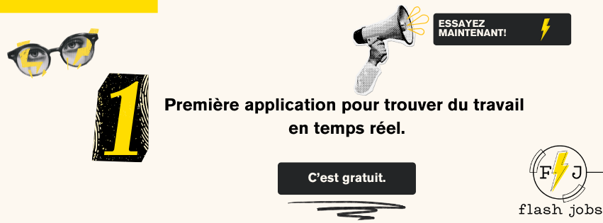 Pub Flash Jobs application de recrutement en instantané