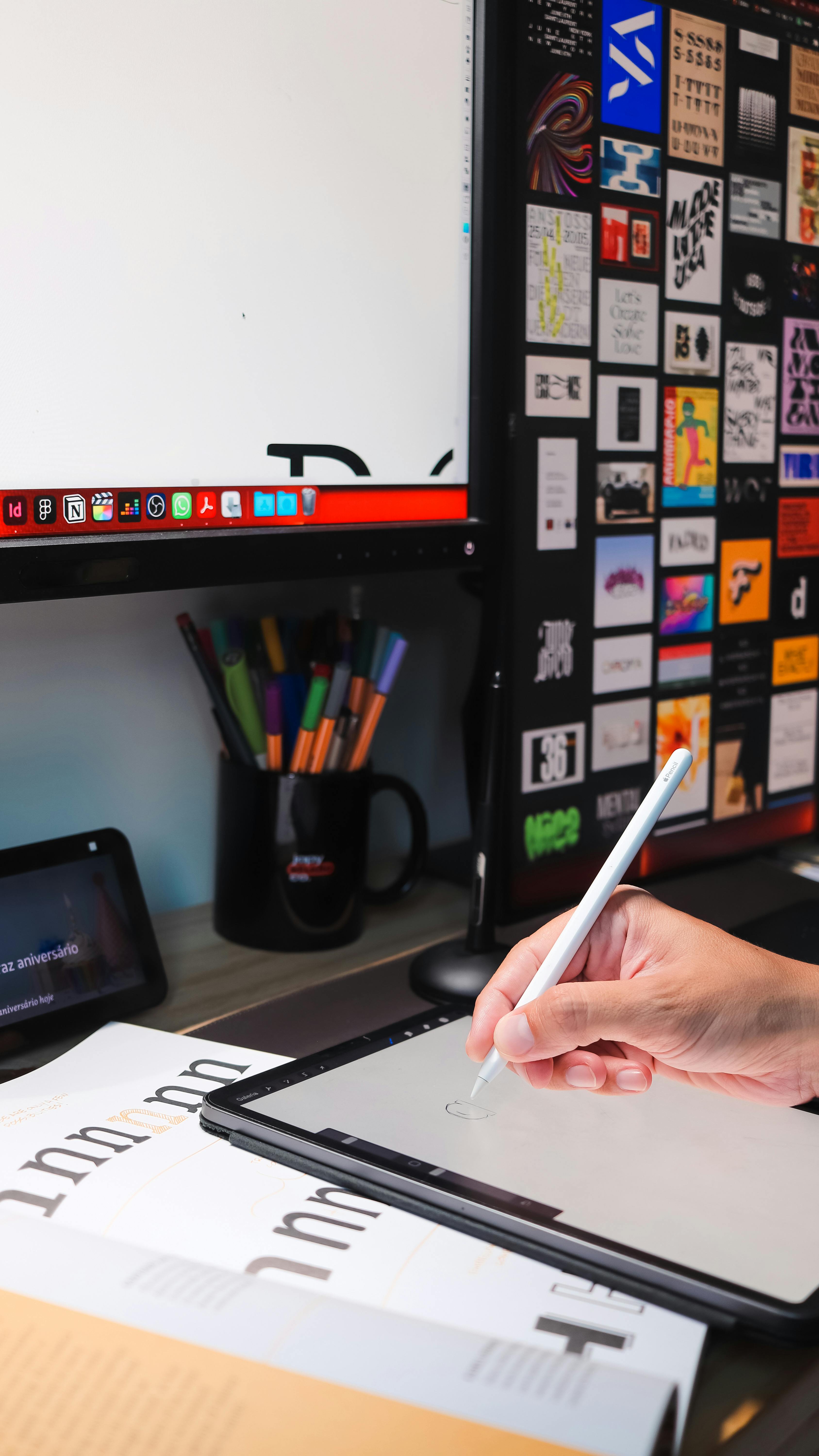 ordinateur avec design et branding