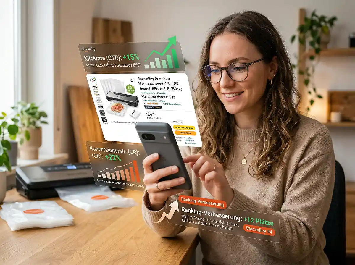 Stacvalley Amazon Agentur Infografik: Der Quantum-Growth-Effekt durch die Synergie von Amazon SEO, PPC и Content-Marketing. Strategische Lücken-Analyse und KI-basierte Algorithmus-Dominanz zur Skalierung von E-Commerce Marken und Erreichung der Marktführerschaft.