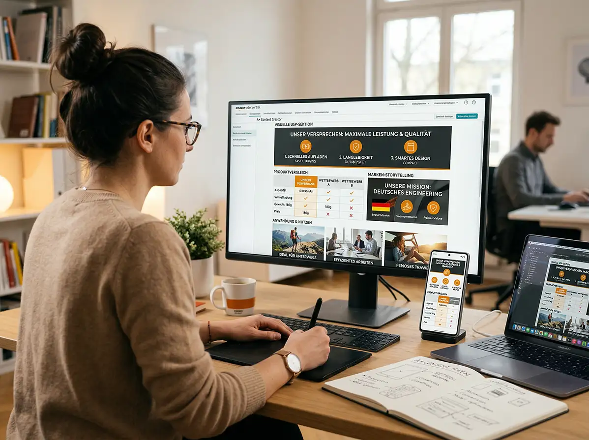 Stacvalley Amazon Agentur Infografik: Der Quantum-Growth-Effekt durch die Synergie von Amazon SEO, PPC и Content-Marketing. Strategische Lücken-Analyse und KI-basierte Algorithmus-Dominanz zur Skalierung von E-Commerce Marken und Erreichung der Marktführerschaft.