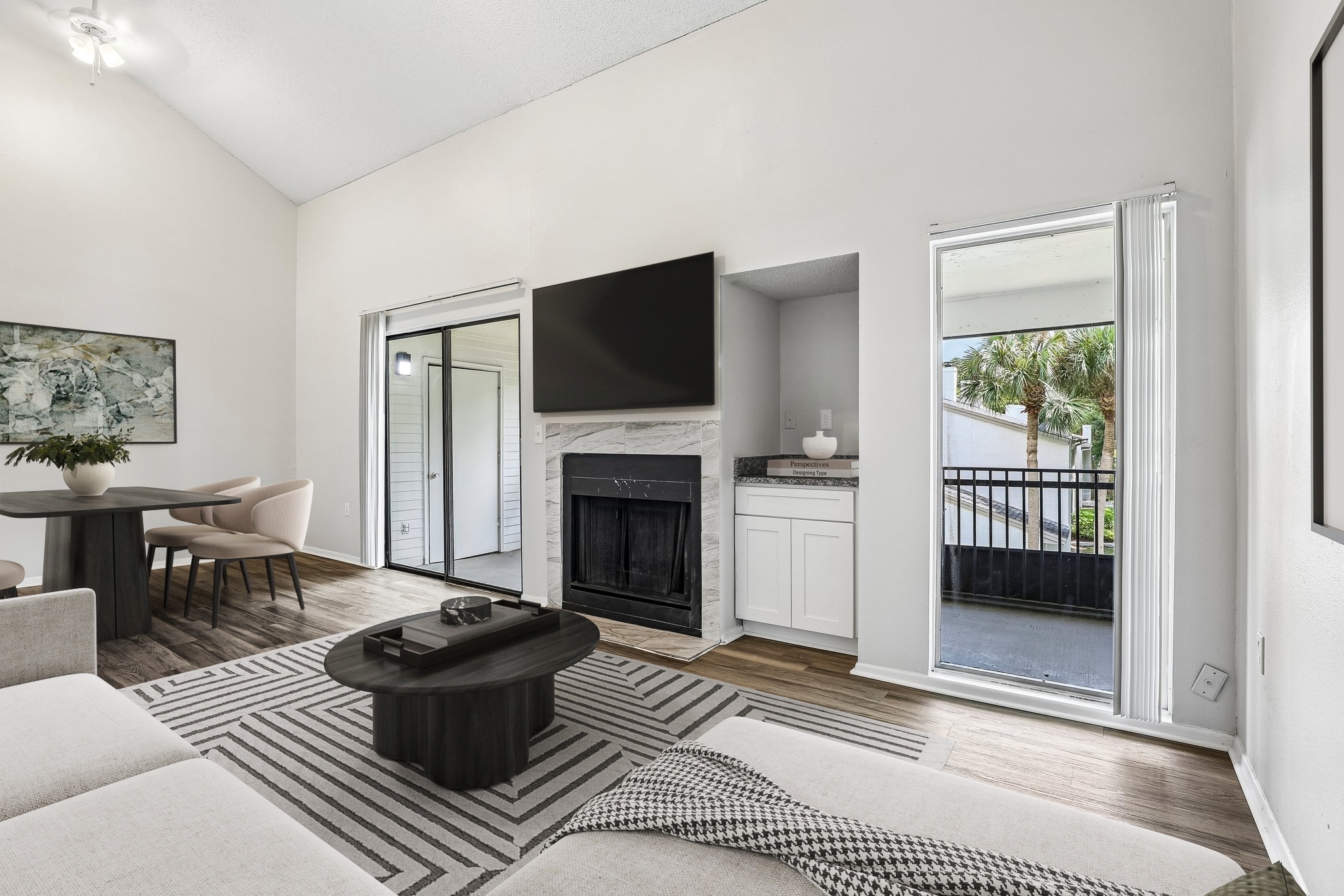 Living room with furniture